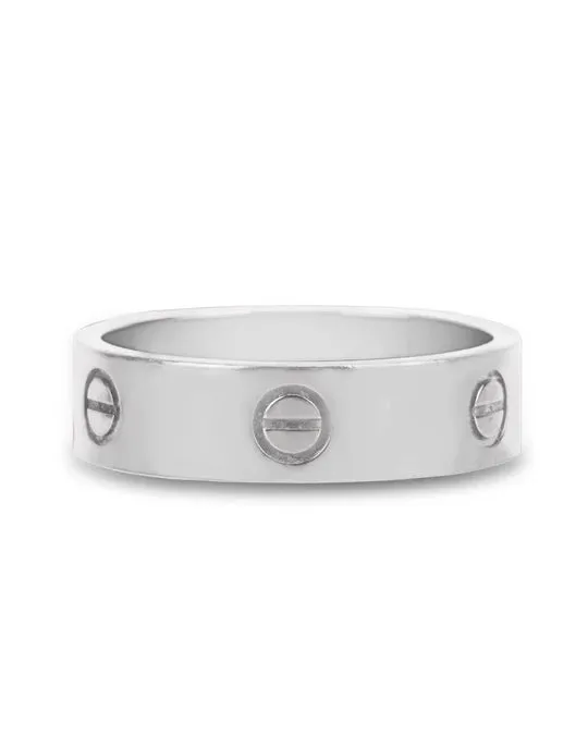 Cartier White Gold 6mm Love Ring One Size