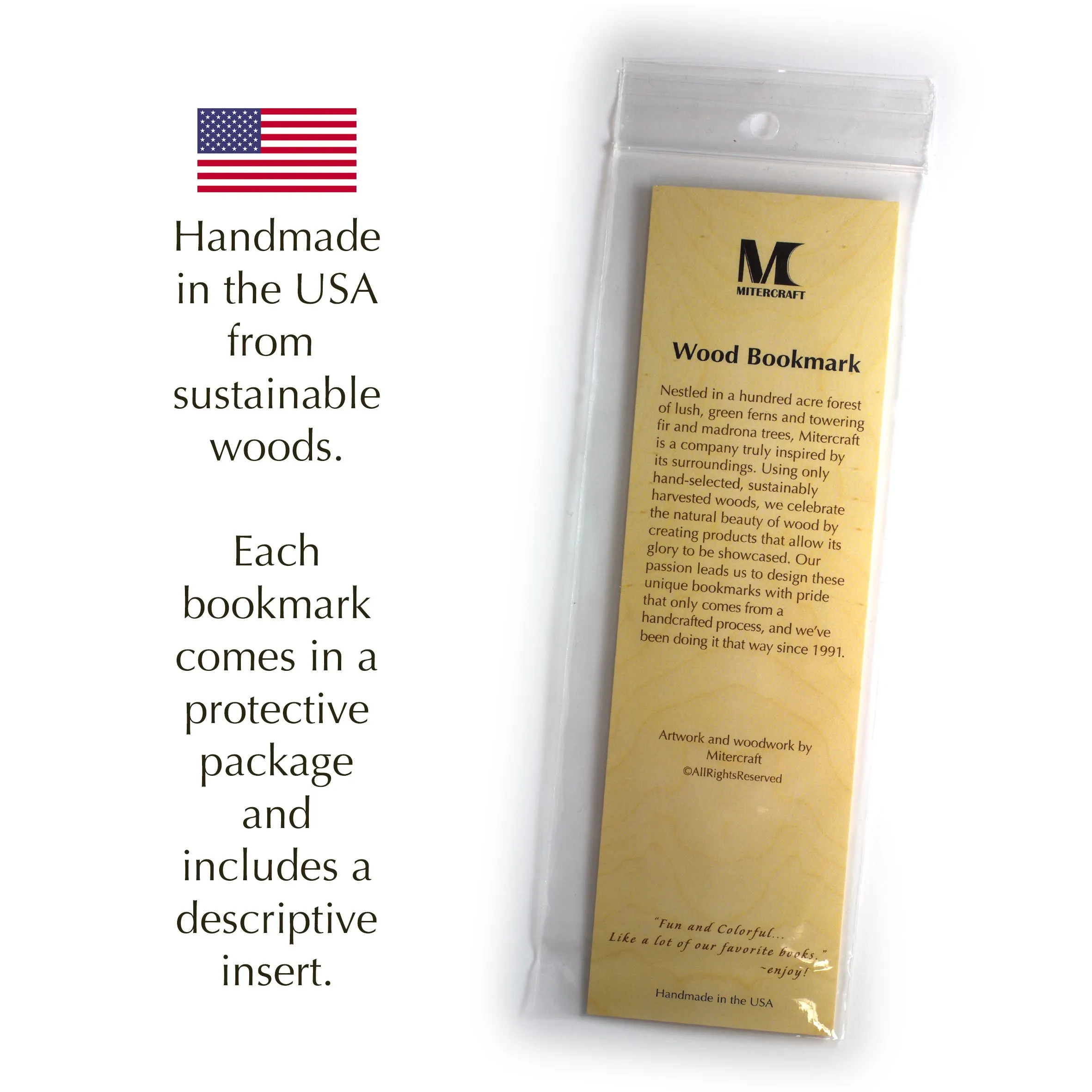 Dragon by Kathleen Barsness on Handmade Wooden Bookmark - Made in the USA