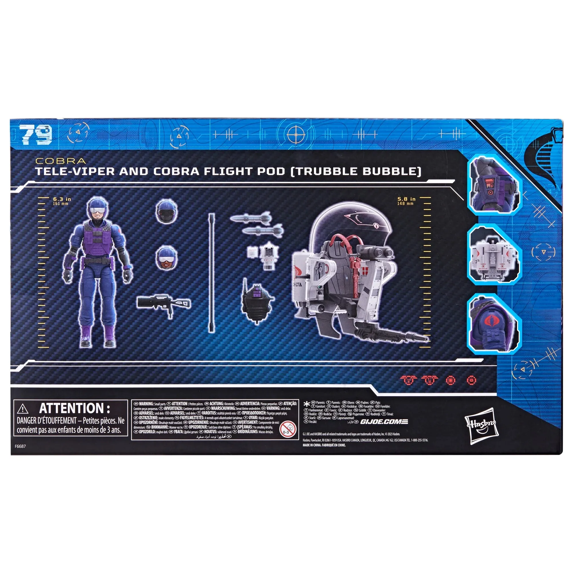 G.I. Joe Classified Series #79 Tele-Viper & Cobra Flight Pod (Trubble Bubble) Exclusive Set (F6687)
