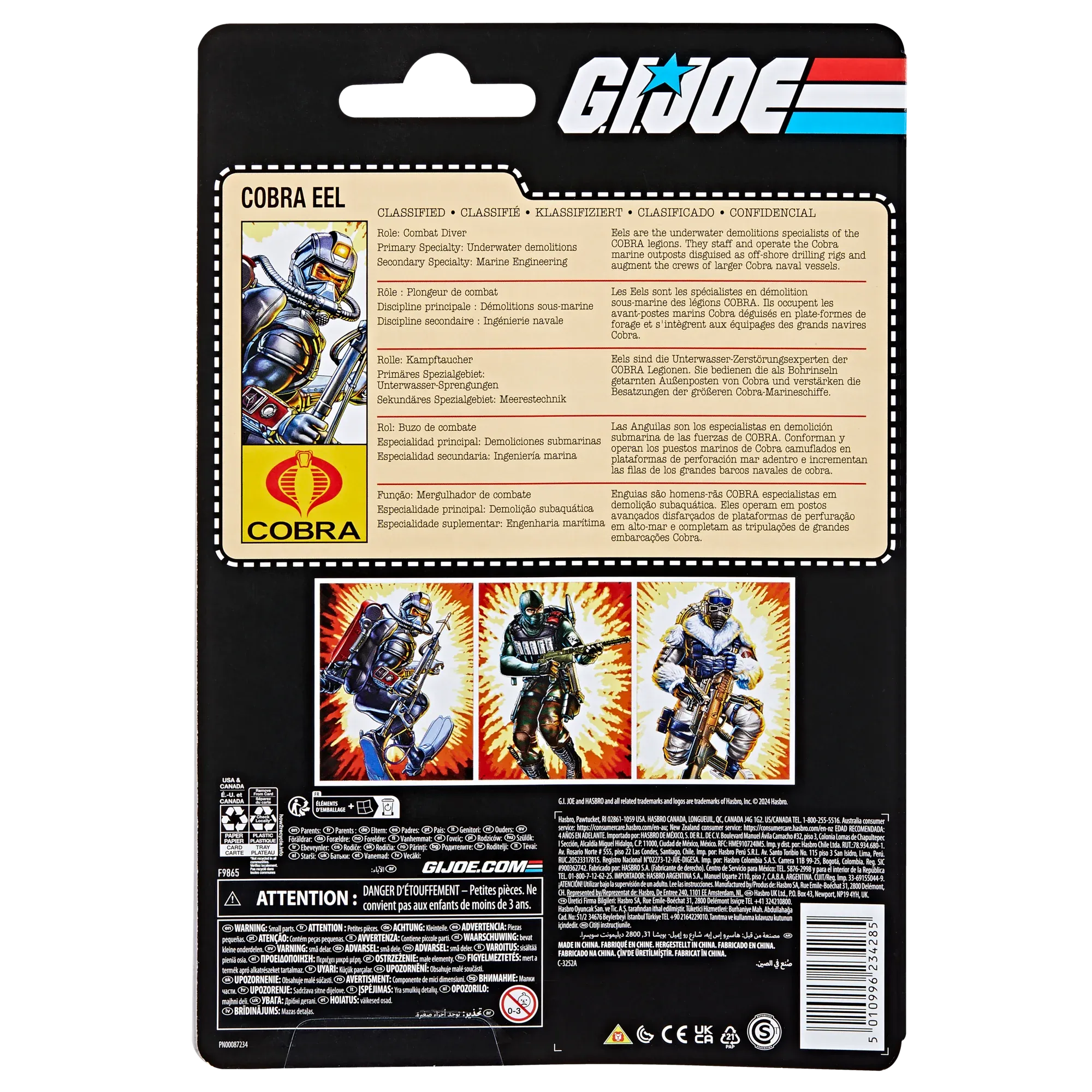 G.I. Joe: Classified Series Retro Cardback - Cobra Eel Action Figure (F9865)
